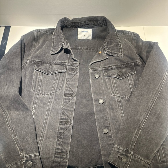 Old Navy Charcoal Denim Blazer - Picture 2 of 4